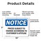 Signmission Prices Subject To Change According To Customer'S, 10 in W x Rectangle, Plastic OS-2PACK-NS-P-710-L-17798 - alternate 4